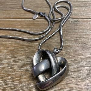 Off Limits (Tm) brand Silver Heart shaped pendant on silver chain necklace